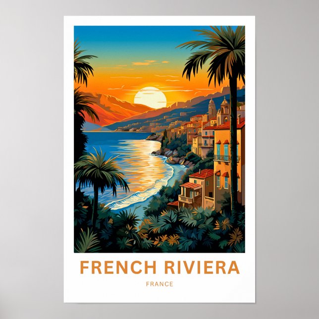 Französische Riviera Frankreich Reisen Print Poster (Vorne)