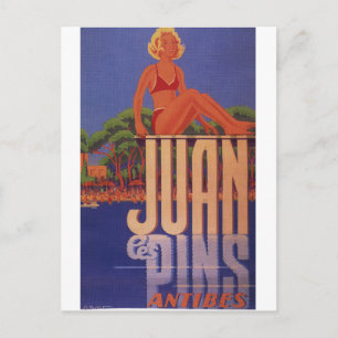 Französische Riviera Postcard Juan Les Buttons Ant Postkarte