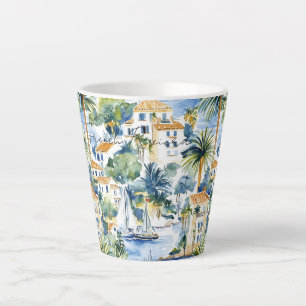 Französische Riviera Tropische Palmen Milchtasse