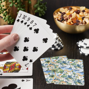 Französische Riviera Tropische Palmen Spielkarten
