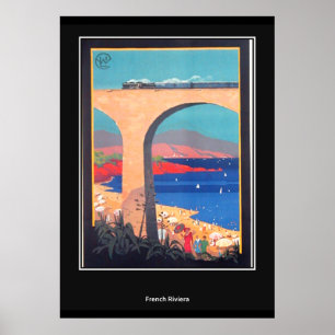 Französische Riviera Vintag Retro Print Poster