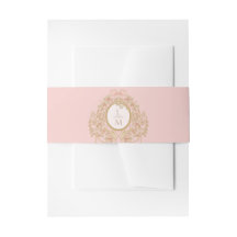 Französische Rococo-Rosen-Monogramm-Hochzeit