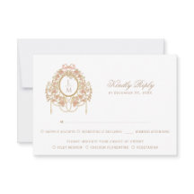 Französische Rococo-Rosen-Monogramm-Hochzeit