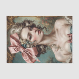 Französische Rokoko Lady mit dem Dekoupage Paper B Seidenpapier