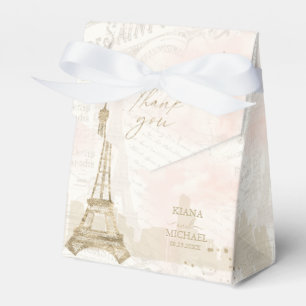 Französische Romantik Hochzeit Danke Blush ID870 Geschenkschachtel