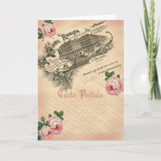 Französische Rose - Grußkarte Feiertagskarte