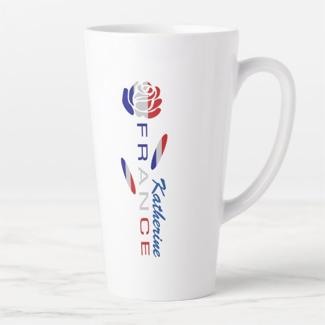 Französische Rose Personalisiert Milchtasse (Rechts)