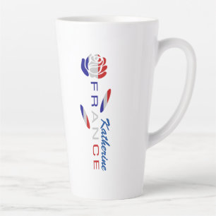 Französische Rosenflagge Personalisiert  Milchtasse