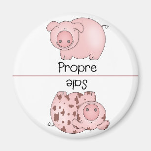 Französische saubere schmutzige magnet