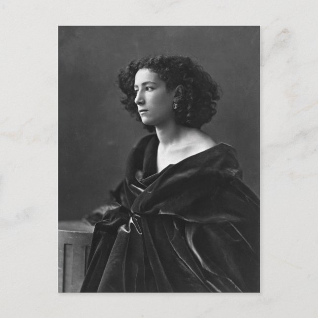 Französische Schauspielerin Sarah Bernhardt von Fé Postkarte (Vorderseite)