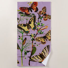 Französische Schmetterlinge Strandtuch