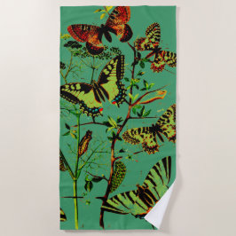Französische Schmetterlinge Strandtuch