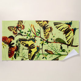 Französische Schmetterlinge Strandtuch