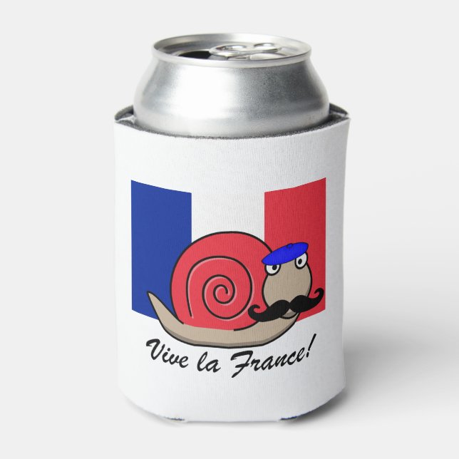 Französische Schnecke am Bastille Day Dosenkühler (Kanne Vorderseite)