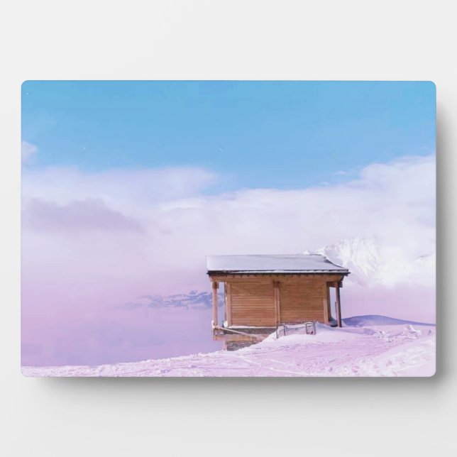 Französische Schneehütte Fotoplatte (Vorderseite)