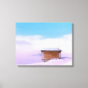 Französische Schneehütte Leinwanddruck
