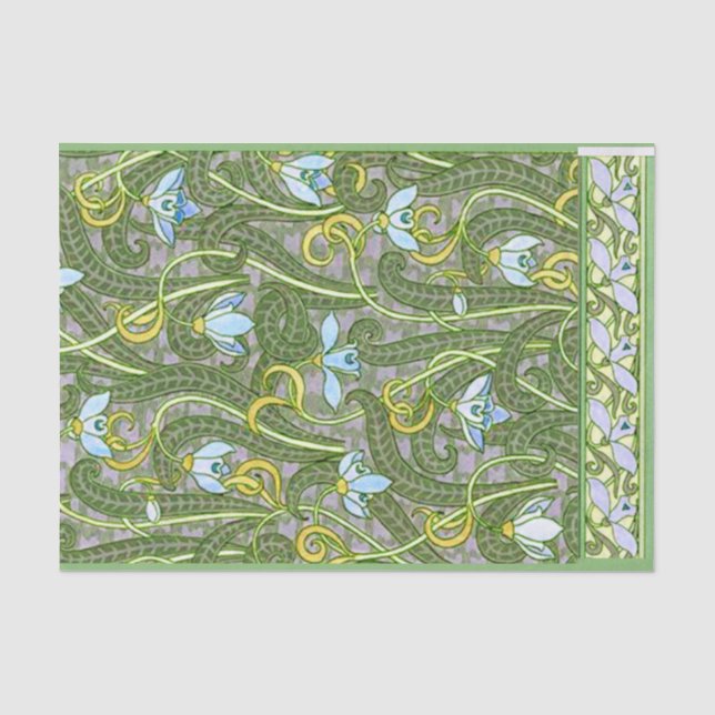 Französische Schneeköne Jugendstil Stilmuster 1800 Seidenpapier (Vorderseite)