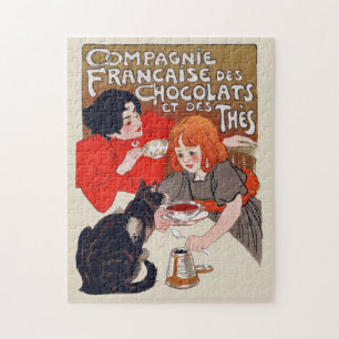 Französische Schokoladen-Party Steinlen Kunst
