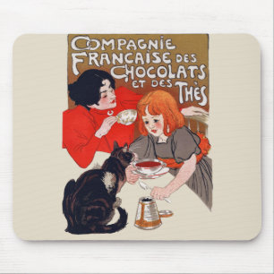 Französische Schokoladen-Party Steinlen Kunst Mousepad