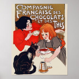 Französische Schokoladenparty Poster