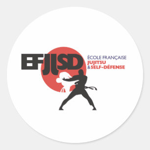 Französische Schule von JuJitsu und Runder Aufkleber