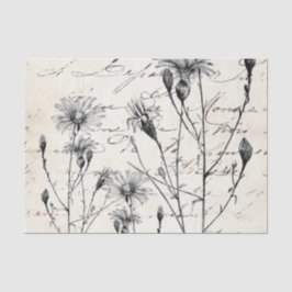 Französische Script-Wildblume Dragonfly Decoupage  Seidenpapier