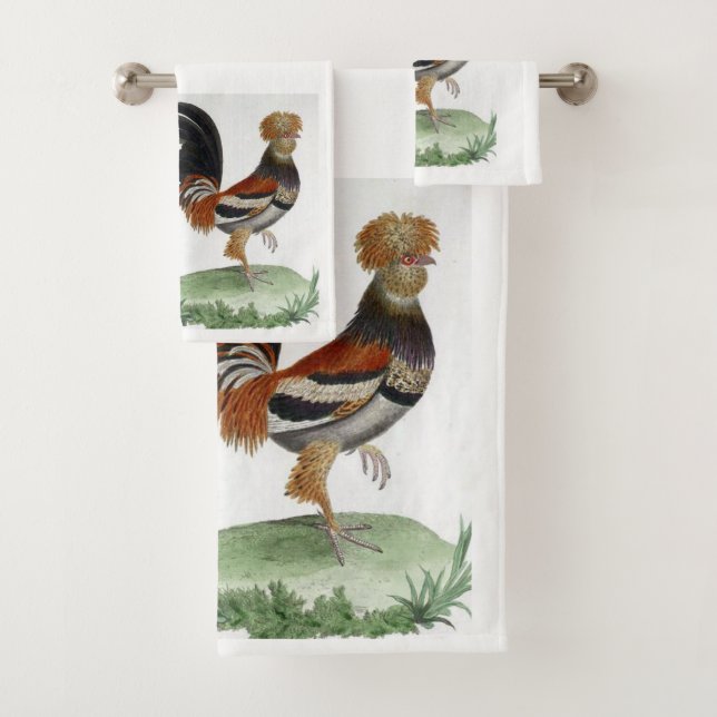 Französische Set Bird Badezimmer Handtuchhandtuch (Insitu)