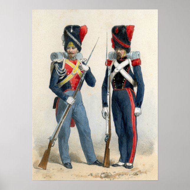 Französische Soldaten des 19. Jahrhunderts Poster (Vorne)