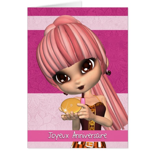 Französische Sprachenkarte Joyeux Anniversaire (Vorne)