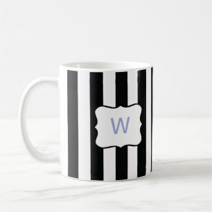 Französische Streifen in Schwarz Kaffeetasse