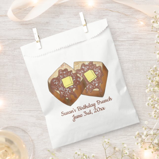 Französische Toast Butter und Syrup Diner Frühstüc Geschenktütchen (Ausgeschnitten)