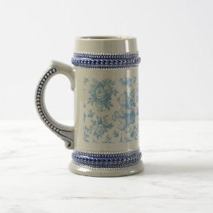 Französische Toile-Blumen-Bären-Baby-Party Bierglas