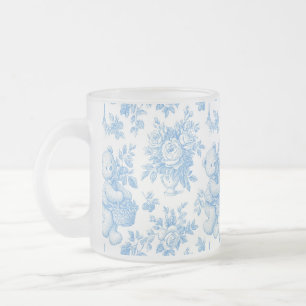 Französische Toile-Blumen-Bären-Baby-Party Mattglastasse