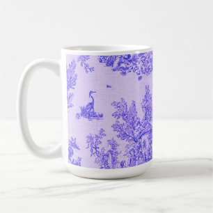 Französische Toile de Jouy blau-weiß elegant Kaffeetasse
