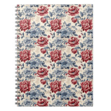 Französische Toile & Toile de Jouy. Blaue und rote