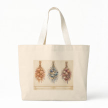 Französische Trockenblumen-Trio-Elegante-Tasche
