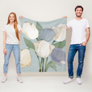 Französische Tulpen Fleecedecke