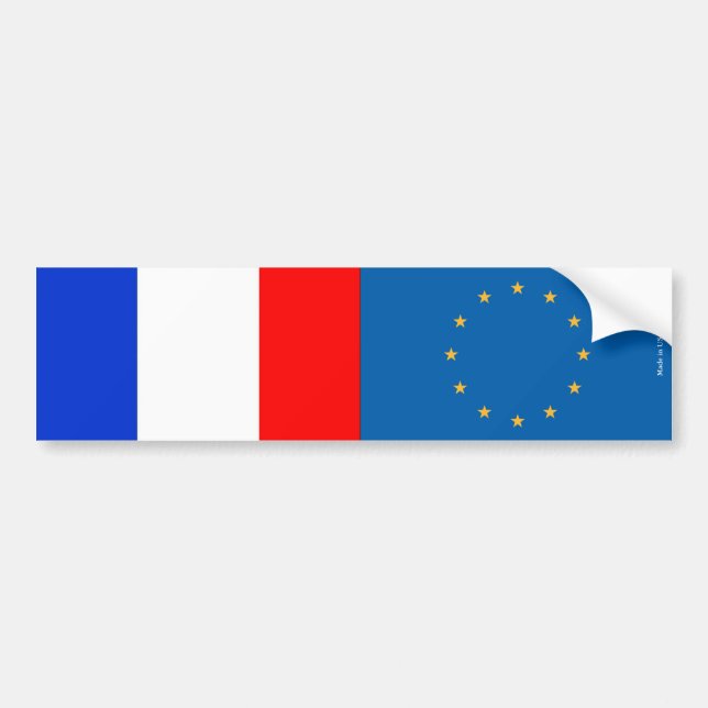 Französische u. europäische Gewerkschaft Autoaufkleber (Vorne)