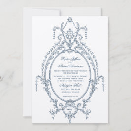 Französische Verzierte Barockhochzeit Einladung
