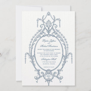 Französische Verzierte Barockhochzeit Einladung