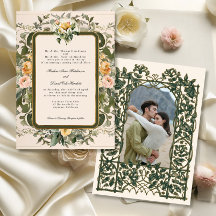 Französische Vintage Blumengelbe Hochzeit