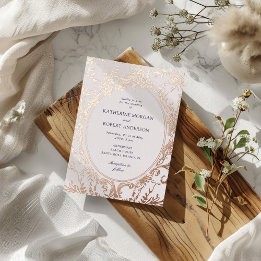 Französische Vintage Hochzeit Folieneinladung