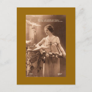 Französische Vintage-Postkarte für Frauen Postkarte