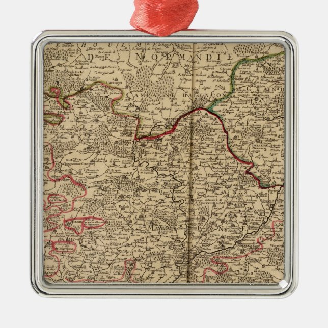 Französische Wälder Silbernes Ornament (Vorne)