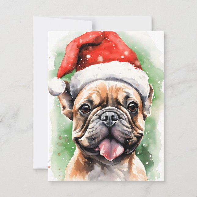 Französische Weihnachtsmalerei Feiertagskarte (Vorderseite)