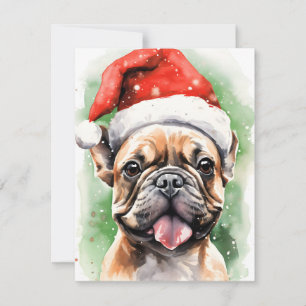 Französische Weihnachtsmalerei Feiertagskarte
