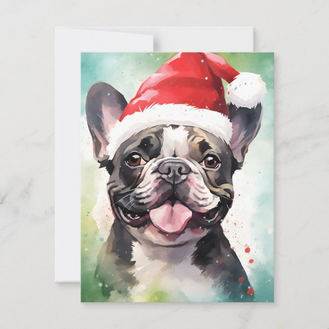 Französische Weihnachtsmalerei Feiertagskarte (Vorderseite)