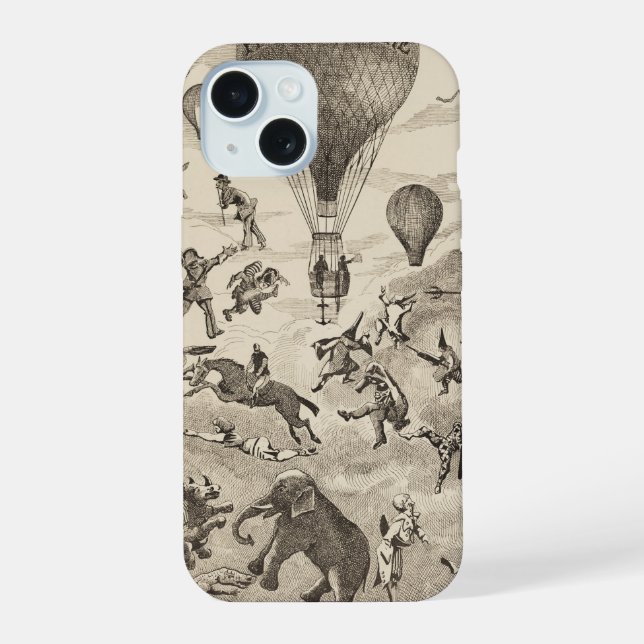 Französische Werbung für Ballonhersteller iPhone 15 Hülle (Rückseite)