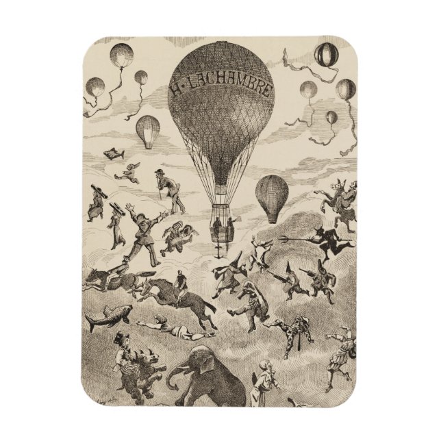 Französische Werbung für Ballonhersteller Magnet (Vertikal)