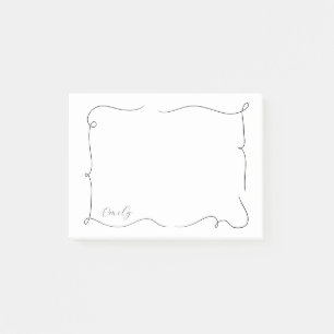 Französische Whimsical-Schrift benutzerdefinierter Post-it Klebezettel